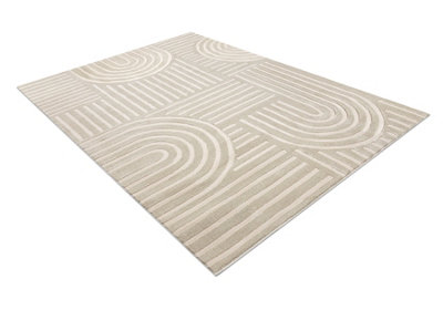 RugsX Carpet Balance 1918 TaupeGeometricStructuralGlamour 160X220 Cm from B&Q