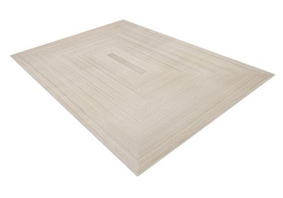 RugsX Carpet Balance 8788 TaupeGeometricStructuralGlamour 140X190 Cm from B&Q