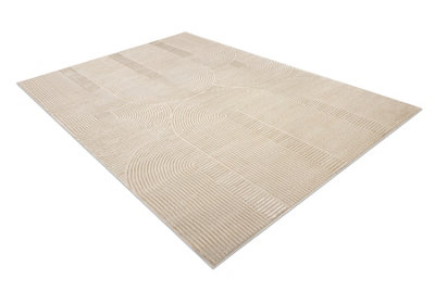 RugsX Carpet Balance 9086 TaupeGeometricStructuralGlamour 180X270 Cm from B&Q