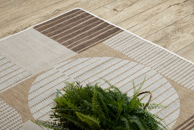 RugsX Organic 2769 Sisal Carpet Geometric Ecru Natural  Modern Irregular Shape 120X170 Cm from B&Q