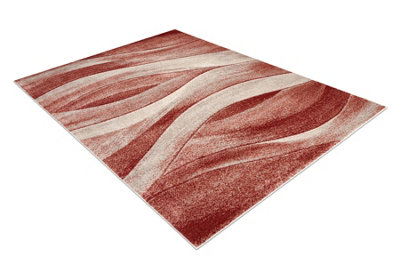 RugsX Carpet Fusion 1617 Beige TerracottaWavesModernAbstract 200X290 Cm from B&Q