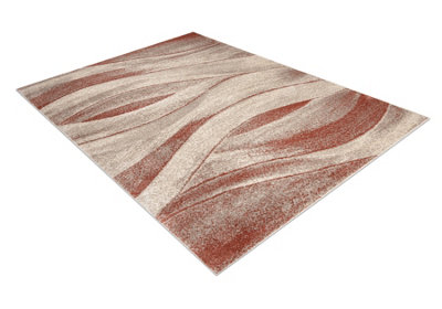 RugsX Carpet Fusion 1617 Cream TerracottaWavesModernAbstract 180X270 Cm from B&Q