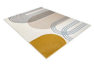RugsX Carpet Fusion 7157 White GoldGeometricModernAbstract 200X290 Cm from B&Q