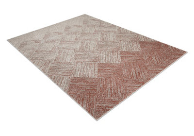 RugsX Carpet Fusion 9775 Cream TerracottaGeometricModernAbstract 200X290 Cm from B&Q