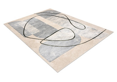 RugsX Carpet Allure 9980 GeometricStructuralStylishGlamour Beige Green  120X170 Cm from B&Q