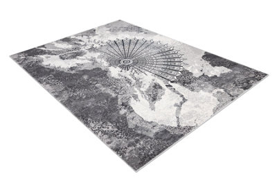 RugsX Carpet Allure 5715 AbstractionStructuralStylishGlamour Light Grey White 280X370 Cm from B&Q