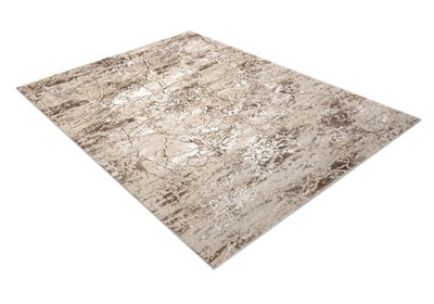 RugsX Carpet Allure 5716 StoneStructuralStylishGlamour Beige 120X170 Cm from B&Q