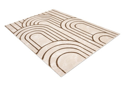 RugsX Carpet Allure 5756 GeometricStructuralStylishGlamour Beige 180X270 Cm from B&Q