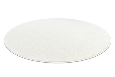 RugsX Eton Plus Circle Carpet CreamOne-ColorUniformPlain Circle 120 Cm from B&Q