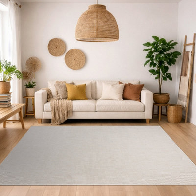 RugsX Carpet Sisal Sion A5165A Melange Flat Woven Ecru Cream 120X170 Cm from B&Q
