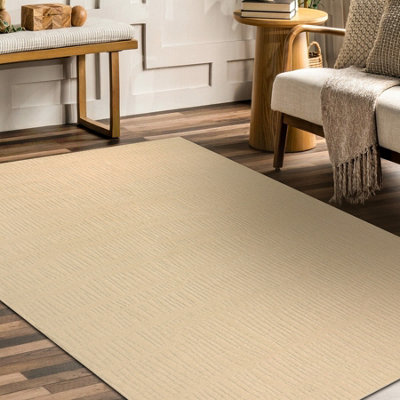 RugsX Wool Carpet Textura 488.14.la100 OstaLines Structural Cream 200X300 Cm from B&Q