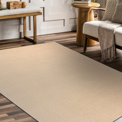 RugsX Wool Carpet Textura 488.15.la100 OstaLines Structural Cream 200X300 Cm from B&Q