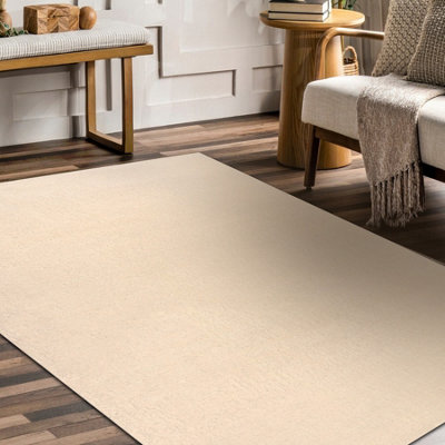 RugsX Wool Carpet Textura 488.18.la100 OstaLines Structural Cream 240X340 Cm from B&Q