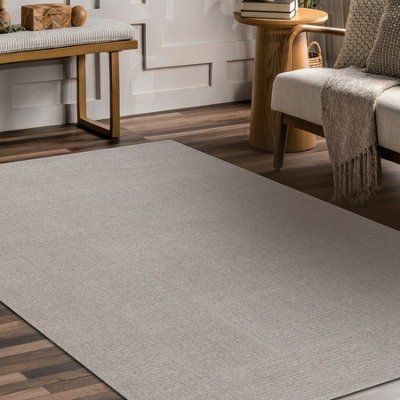 RugsX Wool Carpet Textura 488.20.la110 OstaLinesGeometric Structural Grey 240X340 Cm from B&Q