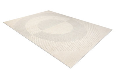RugsX Dune 2502 Cream Carpet  GeometricCirclesStructural 133X190 Cm from B&Q