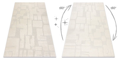 RugsX Dune 2527 Cream Carpet  StonesStructural 80X150 Cm from B&Q