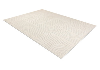 RugsX Dune 2687 Cream Carpet  GeometricLinesStructural 240X330 Cm from B&Q