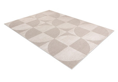 RugsX Dune 2900 Beige Carpet  GeometricCirclesStructural 133X190 Cm from B&Q