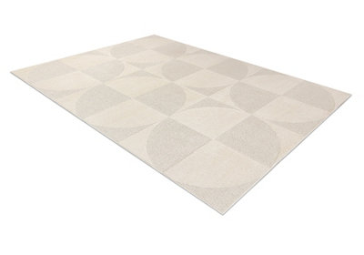 RugsX Dune 2900 Cream Carpet  GeometricCirclesStructural 180X270 Cm from B&Q