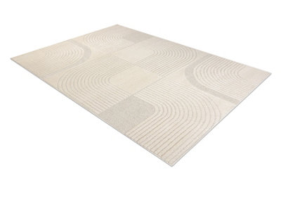 RugsX Dune 8011 Cream Carpet  GeometricLinesStructural 160X220 Cm from B&Q