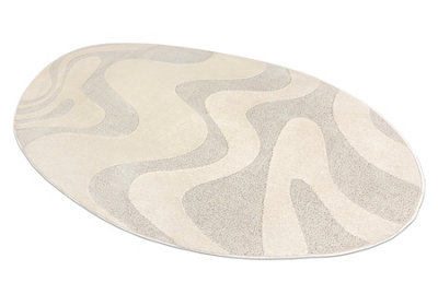 RugsX Dune 8083 Shape Cream Carpet  AbstractionStructuralIrregular  160X220 Cm from B&Q