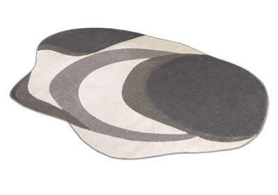 RugsX Dune 8085 Shape Cream Grey Carpet  AbstractionStructuralIrregular  160X220 Cm from B&Q