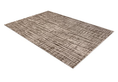 RugsX Carpet Aura J2557A BeigeLinesStructuralModern 80X150 Cm from B&Q