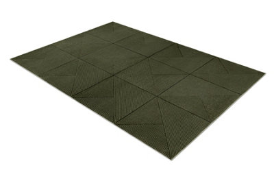 RugsX Carpet Aura J2624A GreenGeometricStructuralModern 80X150 Cm from B&Q