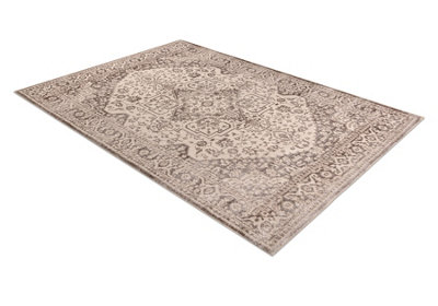 RugsX Carpet Aura J2818 BeigeFrameOrnamentStructuralModern 80X150 Cm from B&Q