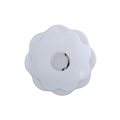 Luminosa Lighting Luminosa Normi 30Cm Decorative Flush Ceiling Light White 4000K Neutral White from B&Q