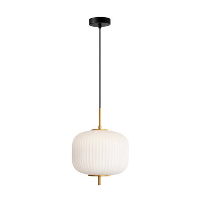 Luminosa Lighting Luminosa Olmeto Globe Pendant Ceiling Light Gold from B&Q