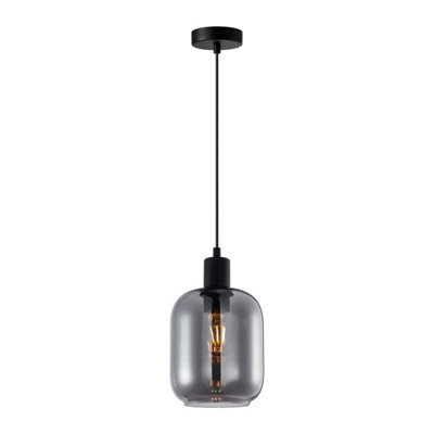 Luminosa Lighting Luminosa Zona Dome Pendant Ceiling Light Black from B&Q