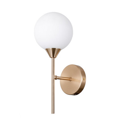 Luminosa Lighting Luminosa Evora Globe Wall Lights Gold from B&Q