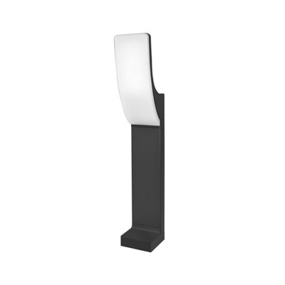 Luminosa Lighting Luminosa Natan Outdoor Bollard Black 3000K Warm White Ip54 from B&Q