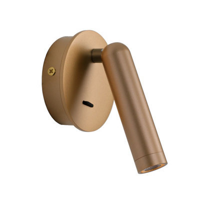 B&Q -  Luminosa Carda Reading Wall Light Gold 3000K Warm White