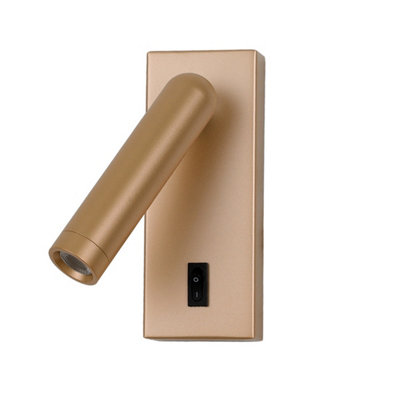 B&Q -  Luminosa Nova Reading Wall Light Gold 3000K Warm White
