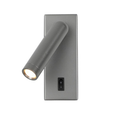 B&Q -  Luminosa Nova Reading Wall Light Grey 3000K Warm White