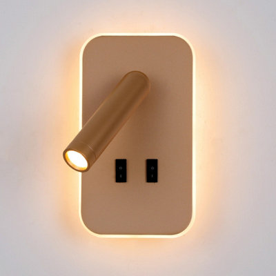 B&Q -  Luminosa Doria Reading Wall Light Gold 3000K Warm White 2Xled