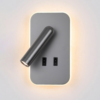 Italux Lighting Doria Wall Light Grey - Grey - Image 3