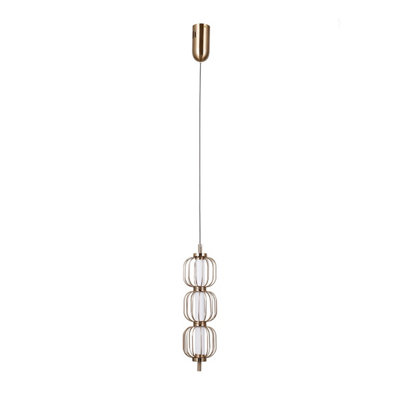 Luminosa Lighting Luminosa Pedro Slim Pendant Ceiling Light Gold 3000K Warm White 3Xled from B&Q