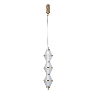 Luminosa Lighting Luminosa Fuente Slim Pendant Ceiling Light Gold 3000K Warm White 3Xled from B&Q