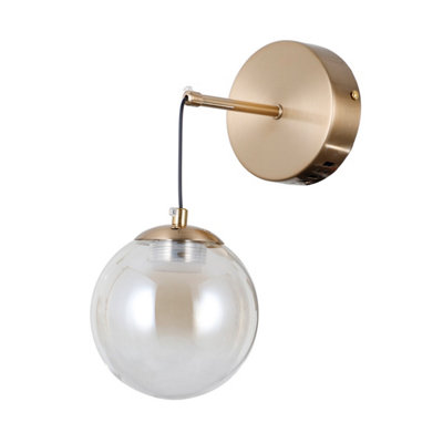 Luminosa Lighting Luminosa Velada Globe Wall Lights Gold 3000K Warm White from B&Q