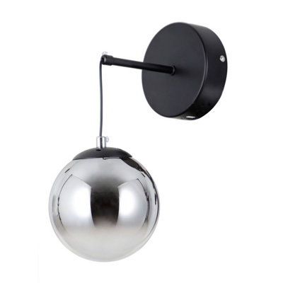 Luminosa Lighting Luminosa Velada Globe Wall Lights Matt Black 3000K Warm White