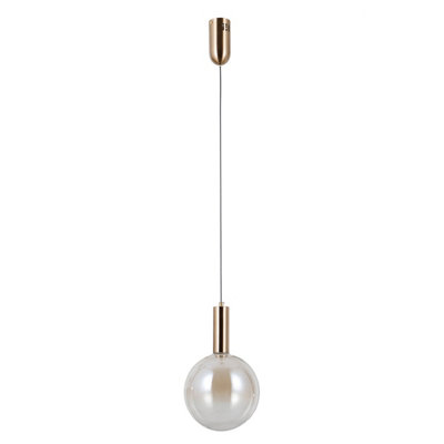 Luminosa Lighting Luminosa Strela 20Cm Globe Pendant Ceiling Light Gold 3000K Warm White from B&Q