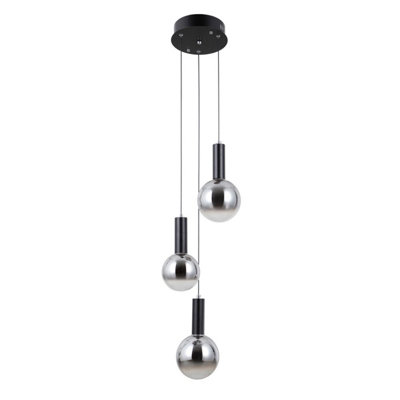 Luminosa Lighting Luminosa Strela Cluster Pendant Ceiling Light Matt Black 3000K Warm White 3Xled from B&Q