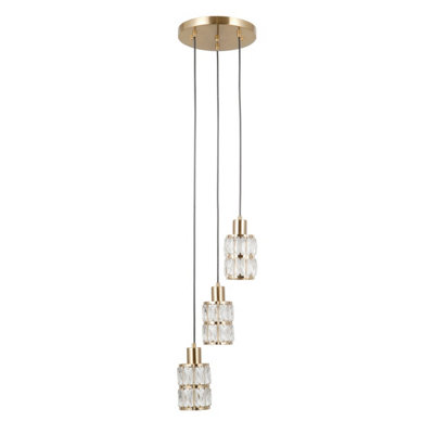 Luminosa Lighting Luminosa Alma Cluster Pendant Ceiling Light Gold 3Xe27 from B&Q