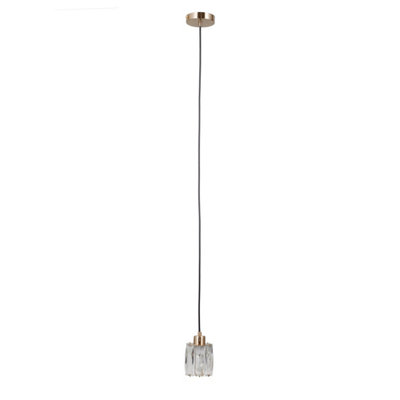 Luminosa Lighting Luminosa Torno Slim Pendant Ceiling Light Gold from B&Q