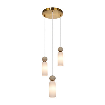 Luminosa Lighting Luminosa Santos Cluster Pendant Ceiling Light Gold from B&Q