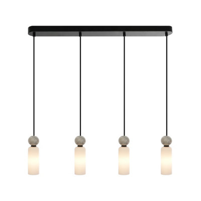 Luminosa Lighting Luminosa Santos Bar Pendant Ceiling Light Matt Black from B&Q