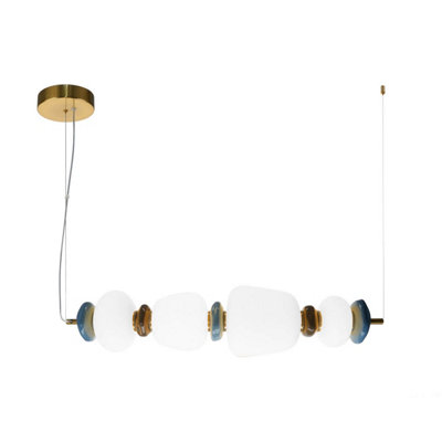 B&Q -  Luminosa Evans I Bar Pendant Ceiling Light Gold 3000K Warm White